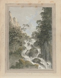 Views in England, Scotland and Wales: Upper part of the Fall of Lowdoor,  A Study from Nature