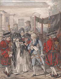 Margaret Nicholson Attempting to Assassinate His Majesty, George III, at the Garden Entrance of St. James's Palace, 2nd August 1786