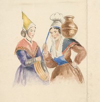 Two Women in Colorful Costume