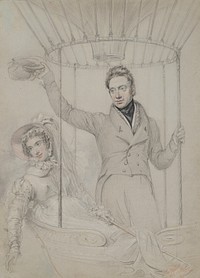 George Graham and His Wife, Margaret, Making a Balloon Ascent, London, 1823