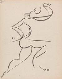 Male Dancing Figure, in Profile 