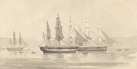 Three Ships with Barque-like Rigging