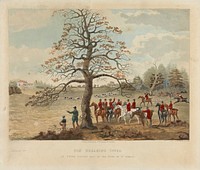 [Fox-hunting] set of four: (2) Fox Breaking Cover / At Upper Gatton Seat of the Duke of St. Alban's