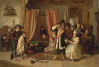 Children Acting the 'Play Scene' from "Hamlet," Act II, Scene ii by Charles Hunt