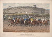 One of a set of four: Leamington Grand Steeple Chase ... 1837.  Plate 1. Capt. Beecher on Vivian ...