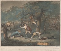 Set of Four: Boys Robbing an Orchard