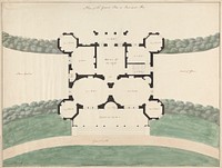 Five Designs for a House in the Gothic Style:  Plan of the Ground Floor or Principal Story