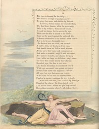 Young's Night Thoughts, Page 12, "Its favours here are trials, not rewards" by William Blake.