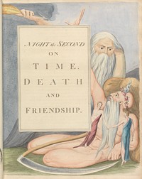 Young's Night Thoughts, Page 17, "Night the Second, On Time, Death and Friendship." by William Blake.