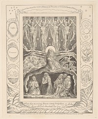 Book of Job, Plate 14, When the Morning Stars Sang Together by William Blake