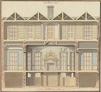 Unidentified House for Giles Hudson, Putney, Surrey: Section of the New Apartments
