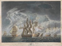 His Majesty's Ship Glatton Attacking a French Squadron