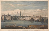 A View of the West Side of London Bridge in 1823