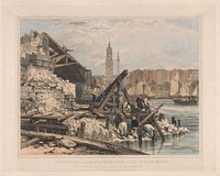 Demolition of the Great or Chapel Pier of Old London Bridge
