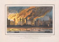 A Correct View of the Conflagration of Parliament as Seen from the River at 8 o'clock in the Evening Oct. 16th 1834