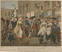 May-Day in London by William Blake. Original from Yale Center for British Art.