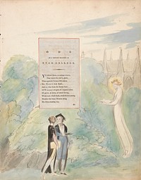 The Poems of Thomas Gray, Design 15, "Ode on a Distant Prospect of Eton College." by William Blake. Original from Yale Center for British Art.