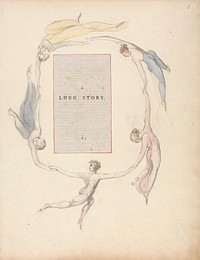 The Poems of Thomas Gray, Design 23, "A Long Story." by William Blake. Original public domain image from Yale Center for British Art.