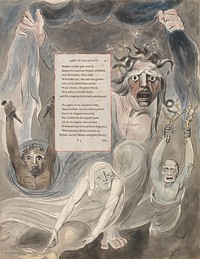 The Poems of Thomas Gray, Design 39, "Ode to Adversity." by William Blake. Original public domain image from Yale Center for British Art.