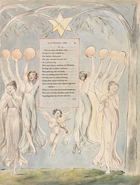 The Poems of Thomas Gray, Design 45, "The Progress of Poesy." by William Blake. Original public domain image from Yale Center for British Art.