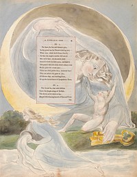 The Poems of Thomas Gray, Design 49, "The Progress of Poesy." by William Blake. Original public domain image from Yale Center for British Art.
