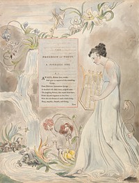 The Poems of Thomas Gray, Design 43, "The Progress of Poesy." by William Blake. Original public domain image from Yale Center for British Art.