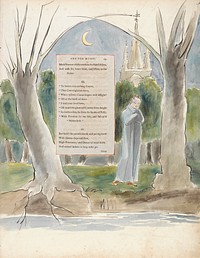 The Poems of Thomas Gray, Design 97, "Ode for Music." by William Blake. Original public domain image from Yale Center for British Art.