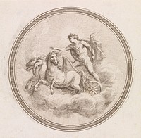 Helios, Riding His Chariot, Driven By Four White Horses by Francesco Bartolozzi 