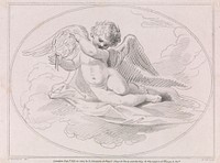 Cherub Holding A Laurel Wreath by Francesco Bartolozzi 