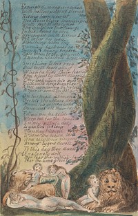 Songs of Innocence and Experience, pl. 40: 'The Little Girl found' pl. 2, 'Famish'd weeping...' (after William Blake) 