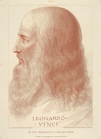 Portrait in Profile of Leonardo da Vinci by Francesco Bartolozzi 