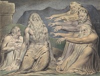 Job Rebuked by His Friends (after William Blake) 