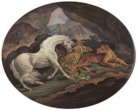 A Horse Frightened by a Lioness