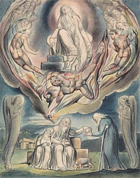 Satan Going Forth from the Presence of the Lord (after William Blake) 