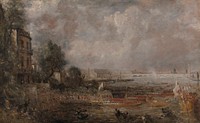 Half-size Sketch for The Opening of Waterloo Bridge (“Whitehall Stairs, June 18, 1817”) by John Constable