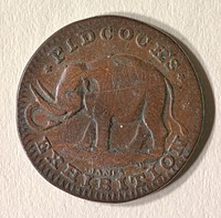 Pidcock's Royal Menagerie farthing token.