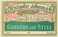Christopher Johnson & Co. : Sheffield, England : carvers and steel.