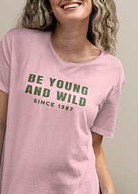 Tee mockup psd, editable design, women’s casual wear fashion