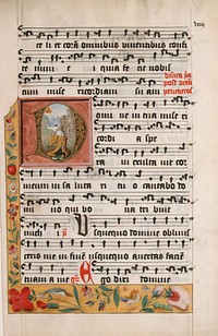 Initial D with King David, from a Cistercian Gradual