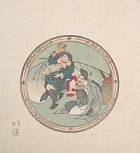 Ebisu and Daikoku; Two of the Seven Gods of Good Fortune by Totoya Hokkei