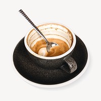 Finished coffee cup isolated image
