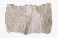 Ripped crumpled paper isolated image