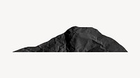 Paper mountain collage element psd