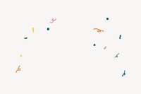 Colorful party confetti copy space vector