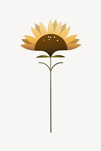 Geometric sunflower illustration vector