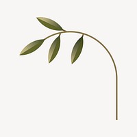 Geometric plant branch illustration vector