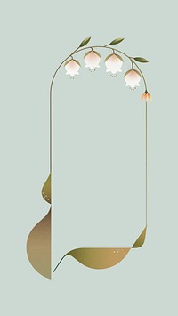 Abstract flower arch frame vector