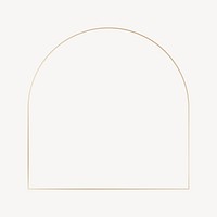 Gold arch border frame vector