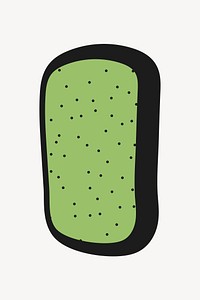 Green rectangle shape vector