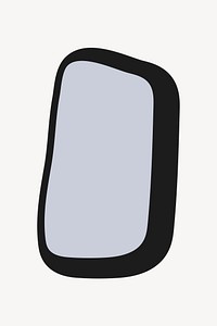 Gray rectangle shape vector